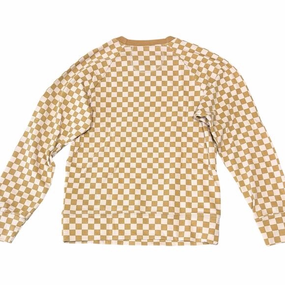 Splits59 Tilda Crewneck Sweater XS Plaid Pink Orange Checkered Loungewear NWT - Picture 3 of 8